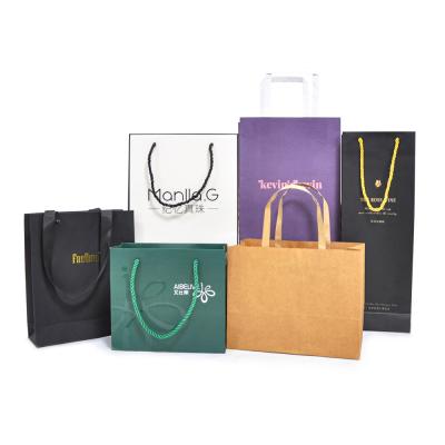 China Recycled Materials Recyclable Kraft Paper Brown Bags Gift Paper Bags With Handles Bulk , Party Bags , Paper Shopping Bags for sale