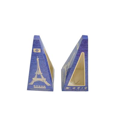 China Recycled Materials Wholesale Packaging Kids Toy Triangle Paper Tower Box Customizable Color for sale