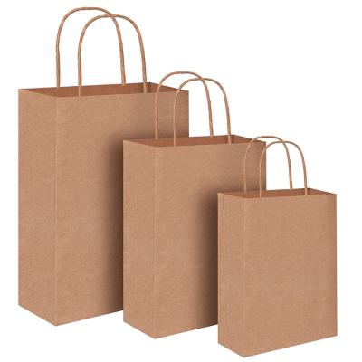 China Recycled Materials Factory Sale Kraft Paper Gift Bag Direct Packaging In Cardboard Paper Bags Suitable For Shopping Or Food for sale