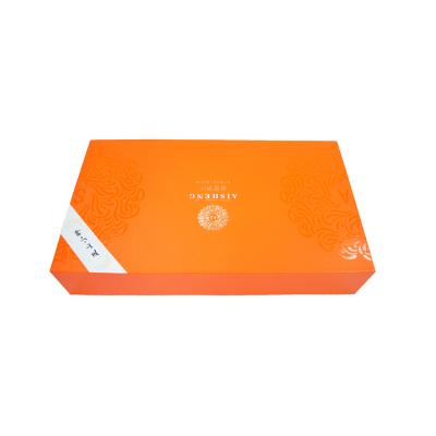 China Gift & Top Selling Craft Bags Paper Orange Packaging Custom Printed High End Zero Plastic Tea Gift Box for sale