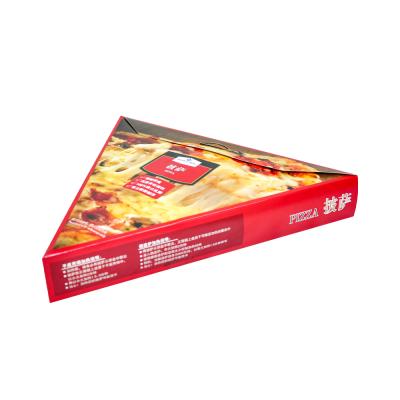 China Triangle Shape Corrugated Flat Cardboard Food Boxes Kraft Paper Pizza Box for sale