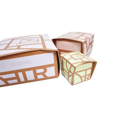 China Recycled Materials Cost Effective Practical Cake Box Coated 20.8x16.7x13 Inch Bakery Paper Collapsible Box for sale