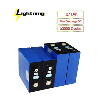 China Free Shipping Lifepo4 3.2V CATL 271Ah Solar and Wind Power Solar System DIY 12V Battery for sale