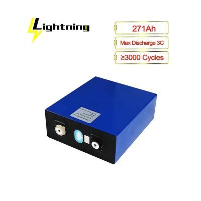 China Free Shipping Prismatic Lifepo4 Solar And Wind Power System CATL 271Ah Battery Cell 3.2V for sale