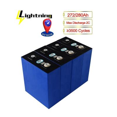 China Free Shipping EU STOCK Lishen 272Ah 280Ah Brand New Solar And Wind Power 3.2V Lifepo4 Battery For Gold Cart for sale