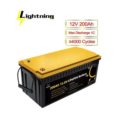 China GoKwh Lifepo4 12V 200Ah Akku 2.4Kwh 2.5Kwh Rechargeable Lithium Battery Pack For Boat 524*244*220Â ± 2mm for sale