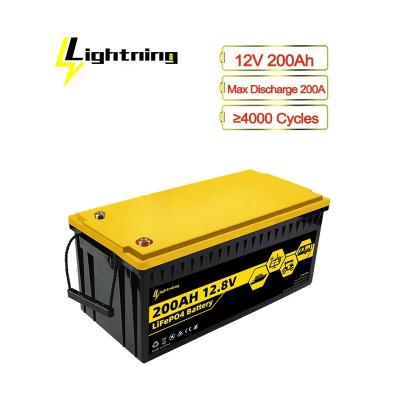 China Solar and Wind Power System Lifepo4 12V 200Ah Deep Cycle Battery Pack for Energy Storage System for sale