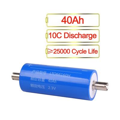 China E-car 25000 Cycle Life Lithium Lto 66160H Battery 40Ah 35Ah 30Ah 2.3V for sale