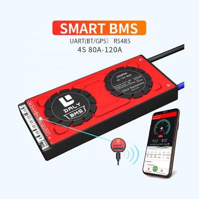 China E-Bike Smart 4S 12V 80A 100A 120A Common Left BMS UART With Bluetooth Function For RV Boat Solar System for sale