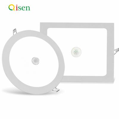 China Motion Sensor 18W Flexible Round Motion Sensor Super Slim 12W Outdoor Led Panel Light for sale