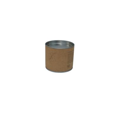 China Recycable CMYK Printing Kraft Paper Round Tube Paper Box With Tin Lid for sale