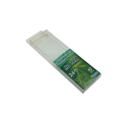 China Disposable Custom Folding PVC / PET Clear Plastic Pencil Packing Box With Hanger for sale