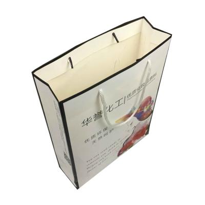 China BIODEGRADABLE Luxury Custom Logo Printed Paper Bag For Cosmetics Packing With Cotton Rope for sale