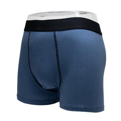 China Wholesale Custom Elastic Bamboo Soft Blue Men Breathable Shorts Breathable Briefs And Boxer for sale