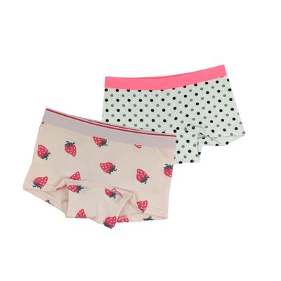 China Little Girl Strawberry Printing Cotton Kids Breathable Cute Boxer Panties Short Underwear For Girl for sale