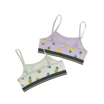 China Lovely Breathable Girl's Breathable Vest Design Launch Young Soft Cotton Sports Kid Bra Wholesale, Bra For Girl Child for sale