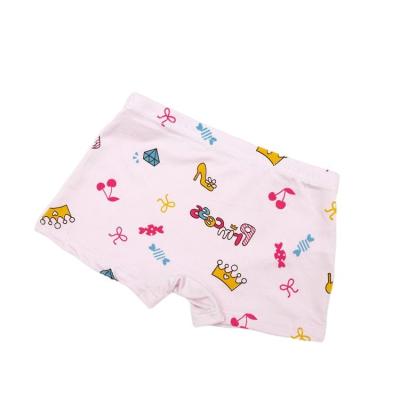 China Cute Breathable Pale Roses Printing Girl Cartoon Panties Underwear Cute Elastic Band Cotton Cotton Briefs Kid Short Boxer for sale