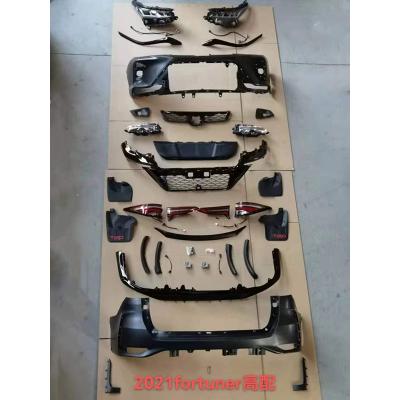 China PP GELING New Design Fortuner Facelift Front Replacement Parts Old to New High Profile 2021 Body Kits For TOYOYA for sale