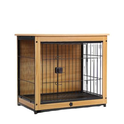 China Viable Indoor Multifunctional Kennel Dog Cage Kennel Pet Furniture Wooden Cave Kennels for sale