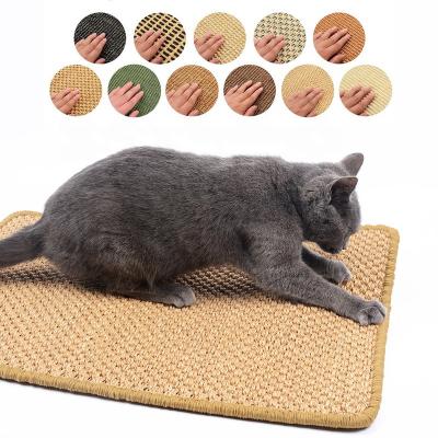 China Cat Scratching Mat Durable Thick Sisal Felt Natural Sisal Felt Work Area Durable Cat Scratcher For Cats Protecting Furniture for sale