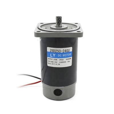 China Totally Enclosed DC Brush Motor 250w 12V DC Brush Motor Permanent Magnet 250W 90V DC Brushed Motor for sale