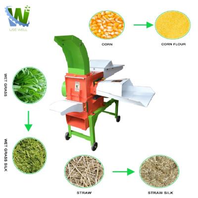 China High Efficiency Low Cost Mini Animal Feed Progress Farm Equipment Feed Making Hay Chaff Straw Shedder Machine Reducing Feed Machinery Price for sale