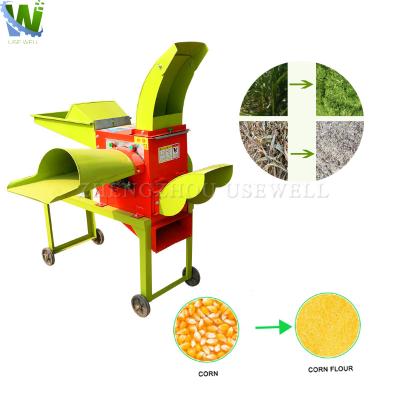 China Animal Feed Mini Chaff Cutter Cow Cutter Hay Straw Coconut Grass Chopper Chaff Machinery SmallFarm Gasoline Chaff Cutter and Grinder Electric Machine for sale