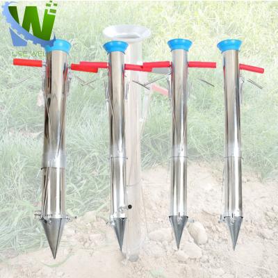 China Vegetables Stainless Steel Hand Held Vegetable Transplanter Manual Seed Plant Vegetable Seeding Machine for sale