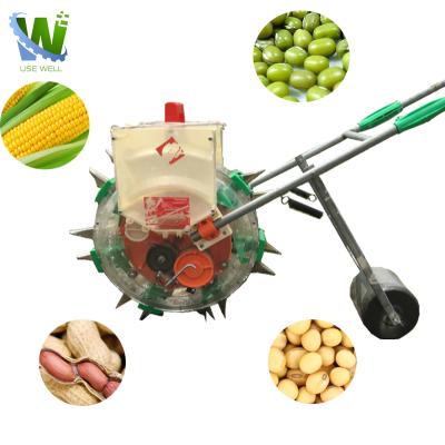 China Multi Functional Farms Agricultural Single Row Maize Seed Corn Soybean Planter Manual With Fertilizer Hand Push Corn Seeder Machine for sale