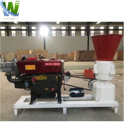 China Cattle Feed Pellet Machine Diesel Flat Die Forage Pellet Making Machine Animal Feed Grass Pellet Pelletizer For Sale for sale