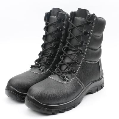 China Antistatic Black Steel Toe Police UK Altama Cheap Used Genuine Leather Worker Army Safety Shoes Work Boots With Fur for sale