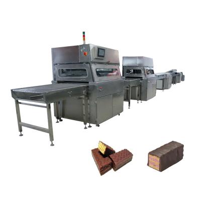 China Snack Factory Customized Automatic Chocolate Covering Machine / Chocolate Dipping Machine / Chocolate Enrobing Machine for sale