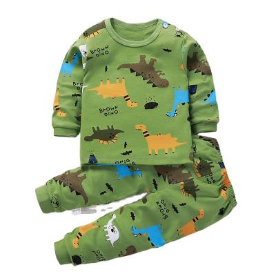 China Kids spring autumn cotton home wear smart casual 100% kids clothes sets for kids with cartoon printing and dyeing for boys and girls for sale