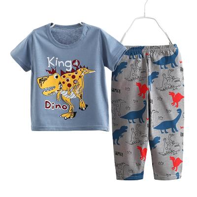 China Kids Summer Smart Casual Half Sleeves Pajamas Baby Clothes Sets Sleepwear Factory Outlet Girl Infant Clothing Set for sale