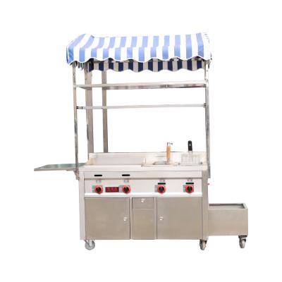 China Factory Manufacture Use Fried Chicken Food Push Cart Food Stall Commercial Supply Portable Hot Dog Stand 2022 for Breakfast for sale