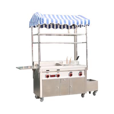 China Commercial Supply 2022 Bestseller Push Cart Food Use Fried Chicken Food Stall Portable Hot Dog Racks for Breakfast for sale