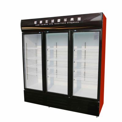 China Refrigerated Beer Glass Upright Upright Freezer Beverage Cooler Single-Temperature Door Display Beverage Fridge for sale