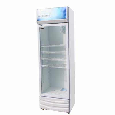 China Glass Vertical Beverage Cooler Single-Temperature Door Vertical Beer Freezer Refrigerated Refrigerated Display Display for sale