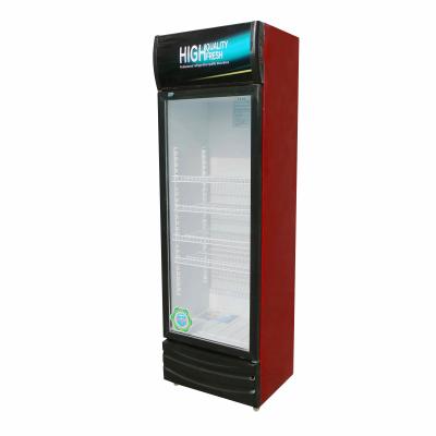 China Refrigerated Beer Glass Upright Vertical Freezer Beverage Cooler Single-Temperature Door Display Freezer for sale