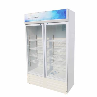 China Glass Vertical Beverage Cooler Single-Temperature Door Upright Beer Freezer Refrigerated Display Fridges and Freezers for sale