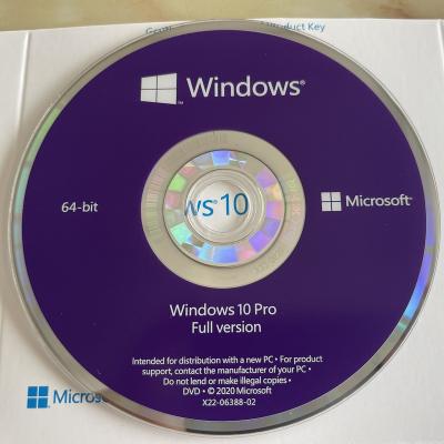 China Genuine Win 10 Professional 64 Bit OEM DVD Version lifetime Use  Original package Win 10 Pro oem key (1set=10pcs) Win 10 for sale