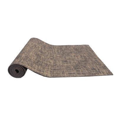 China Hot Selling Natural Eco-Friendly Waterproof Washable Durable Fitness Jute Yoga Mat PVC PVC Yoga Mat Anti-Slip For Yoga for sale