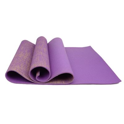 China Wholesale Waterproof Washable 6mm Anti-Slip Durable Non Slip Eco-Friendly Extra Wide Thick Natural PVC Hemp Hemp Yoga Mat Eco-Friendly Colchoneta for sale