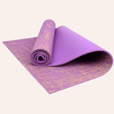 China Hemp Yoga Mat Jute Organic Natural Material Microfiber Non-Slip Yoga Mat 5mm Thick Waterproof Washable Durable Anti-Slip for sale