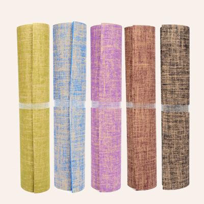 China 2022 LOGO Custom Eco-Friendly Waterproof Washable Durable Anti-Slip Hemp PVC Yoga Mats Wholesale Manufacturer Roll Linen for sale