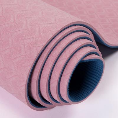 China Single Folding Color Print 6MM Custom Made Waterproof Washable Durable Anti-Slip High Quality Eco-Friendly Durable Yoga Mat Yoga Pad Strip And Double Yoga Mat for sale