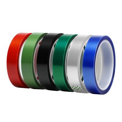 China Electrical Heat Resistant Polyester Silicon Insulation PET Heat Resistant Adhesive Tape 0.06mm(T)*10mm(W)*33m(L) for sale