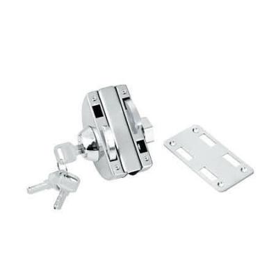 China Glass door locks LC-010A, stainless steel 304 plate, finishing satin or mirror for sale