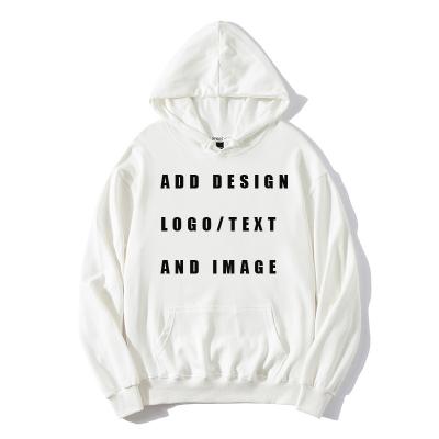 China Anti-pilling Sweater 3D Cotton Best Custom Knitted Plain Oversized Men's Pullover White Printing Hoodie for sale