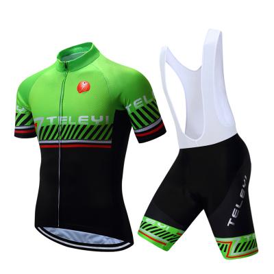 China Team Cycling Jersey And Bib Antibacterial Shorts High Elasticity Tank Top Cycling Men for sale